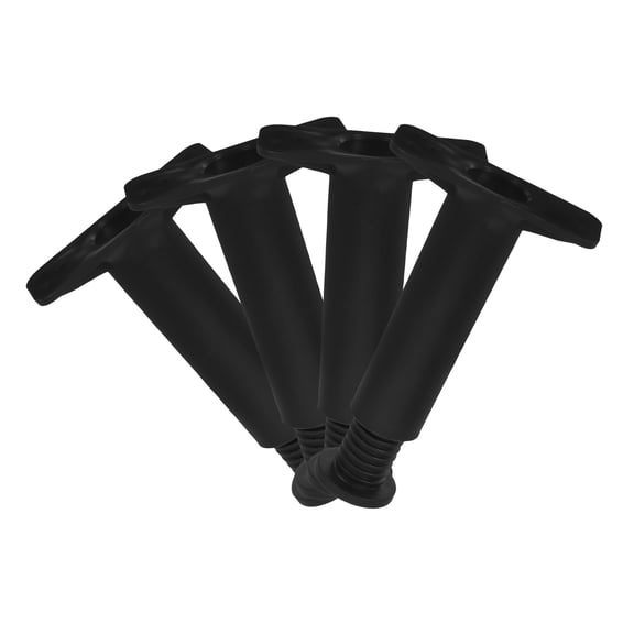 SEWOART Adjustable Height Black Bed Support Legs Locking Mechanism for Furniture Stability, 1 Set