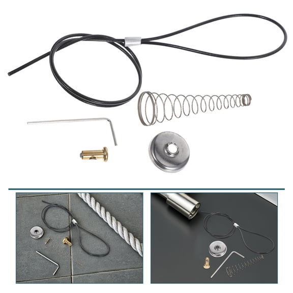 SEWOART Spring-Assisted Door Latch Cable Pull for Wooden and Metal Doors 2Sets