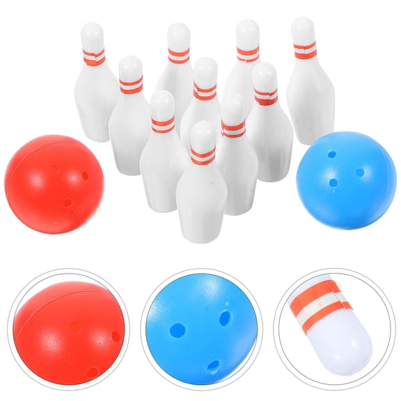 SEWOART 2 Sets Resin Bowling Model Assorted Color Toy House Accessories for Kids