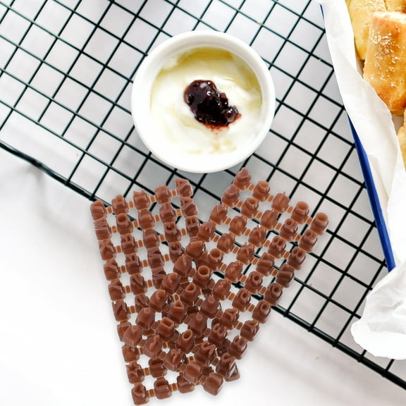 SEWOART 2 Sets of Mini Stamps for Clay Pottery with Light Brown Plastic for Jewelry Making for Craft Enthusiasts