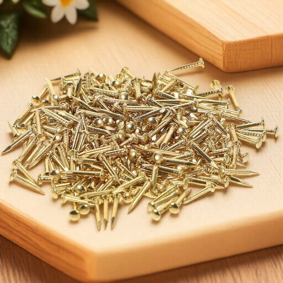 SEWOART Golden Furniture Tacks, Brass Nails for Upholstery and Decor, 200Pcs