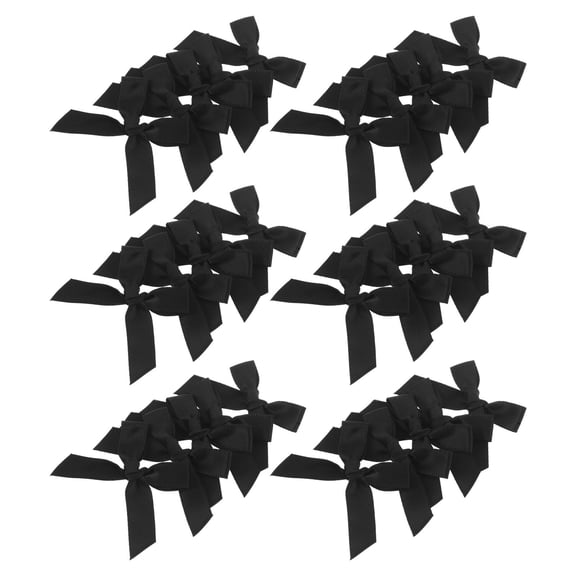 SEWOART Small Satin Bows Black for Crafting Versatile Usage DIY Projects