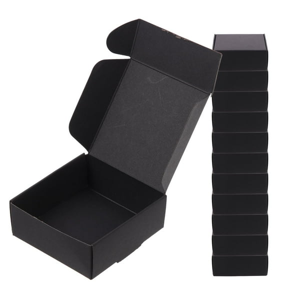 SEWOART Black Mailing Packing Boxes 20Pcs Compressive Resistance Easy to Use