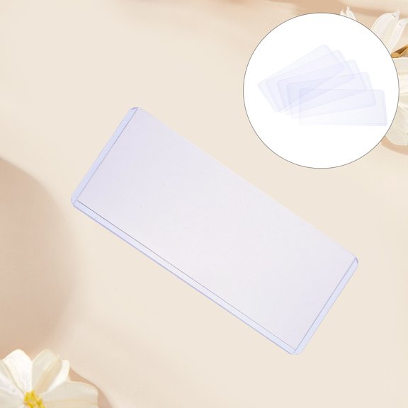 SEWOART 20Pcs PVC Currency Sleeves for Bills Clear Protective Holder for Home and Office