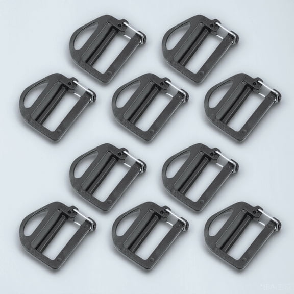 SEWOART 20Pcs Durable Black Plastic Ladder Buckles Webbing Buckles for DIY Bag Strap and Clothing