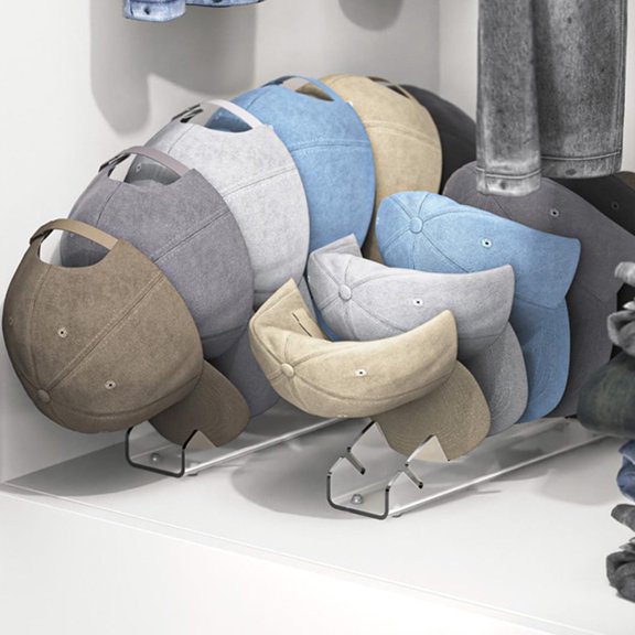 SEWOART 2Pcs Acrylic Hat Storage Organizer for Baseball Caps Clear Display Stand for Retail Or Home