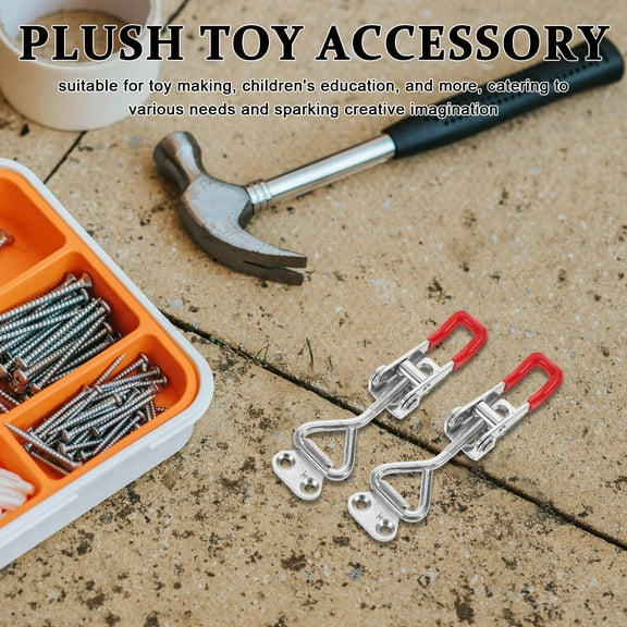 SEWOART Heavy Duty Stainless Steel Drawer Clamps Silver for DIY 2Pcs