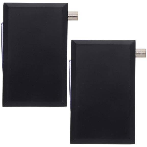 SEWOART 2Pcs Black Matte Frameless Glass Door Hinges Zinc Alloy Pivot Clamp for Cabinet Doors