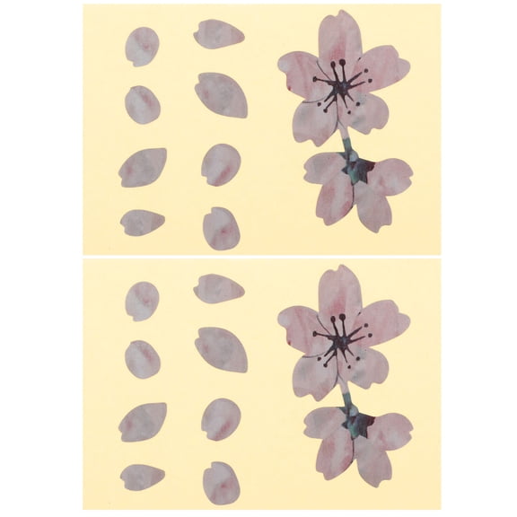 SEWOART 2Pcs Decorative Pink Guitar Fretboard Sticker Floral Pattern for Acoustic Electric Guitar