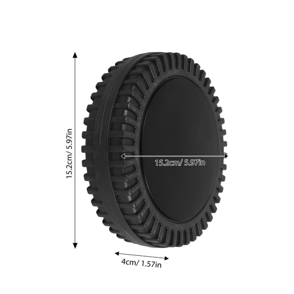 SEWOART 2-Pack Heavy Duty Grill Cart Wheel Kit with Axle, Black Solid Plastic Replacement Wheels for Outdoor Use