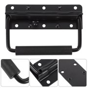 SEWOART 2Pcs Black Metal Storage Box Pull Handle with Spring Loaded Design for Cabinets and Tool Cases