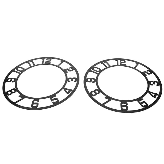 SEWOART 2Pcs Black Acrylic Clock Face Decals with Arabic Numerals Wall Decoration
