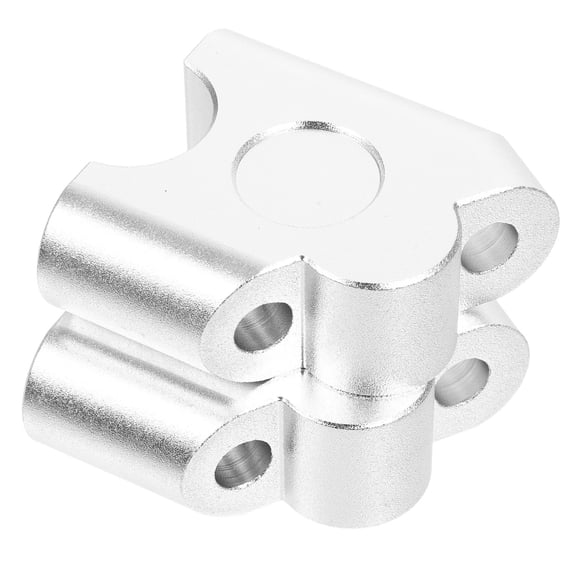 SEWOART 2pcs Motorcycle Upgrade Handlebar Risers Aluminum Alloy Silver for Enhanced Visibility