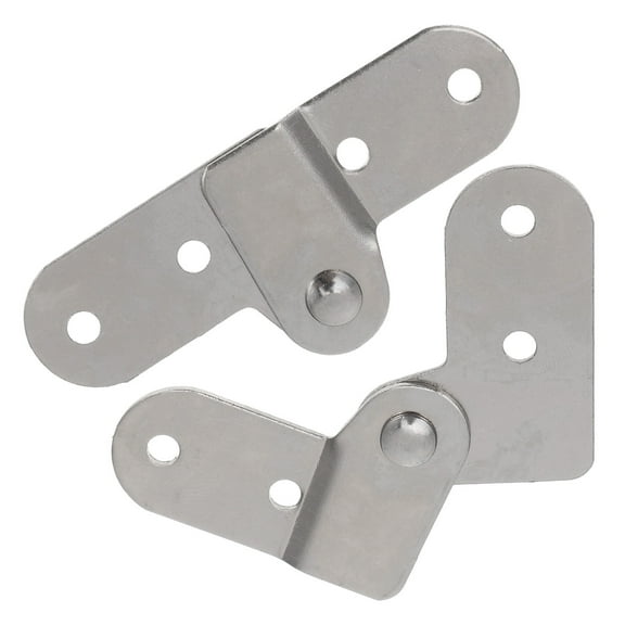 SEWOART Folding Table Hardware Silver Iron Pull Down Attic Ladder Hinges for Home Use 2Pcs