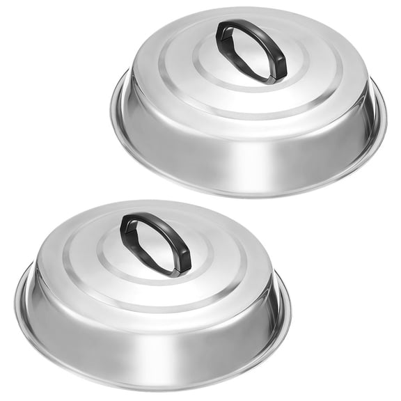 SEWOART Silver Stainless Steel Pan Lids for Kitchen Practical Handles