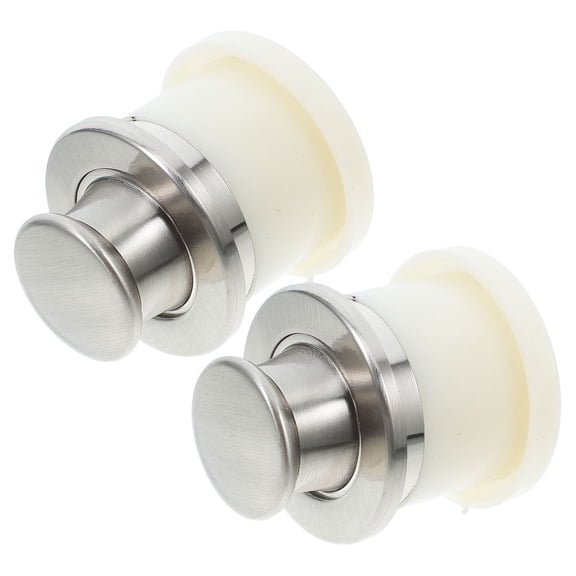 SEWOART 2Pcs Silver Hidden Cabinet Handle Tatami Recessed Spring Drawer Pull
