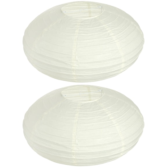 SEWOART 2Pcs Replacement Beige Paper Lampshades Soft Light Diffuser for Home Decor