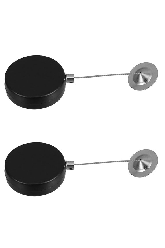 2pcs Portable Steel Cable Lock For Outdoor Activities Black ABS Automatic Locking