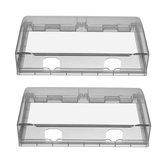 SEWOART 2Pcs Black Weatherproof Socket Outlet Cover with Thickened Double Slots