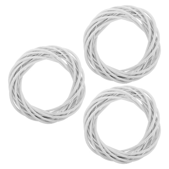 SEWOART 3Pcs White Rattan Vine Branch Wreath Rings Natural Grapevine Wreath Base for Creative DIY Craft Projects