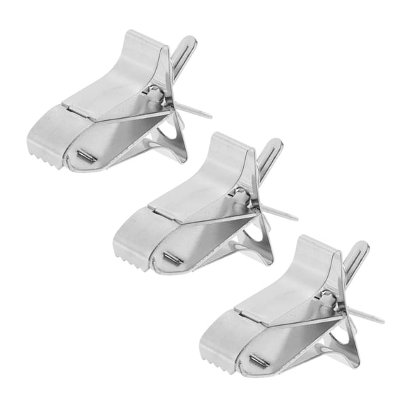 SEWOART 3Pcs Stainless Steel Parrot Vegetable Food Clips for Bird Cage Feeding and Waste Reduction