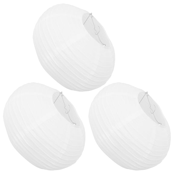 SEWOART 3Pcs White Paper Lantern Ceiling Lamp Shades Foldable for Decorative Lighting