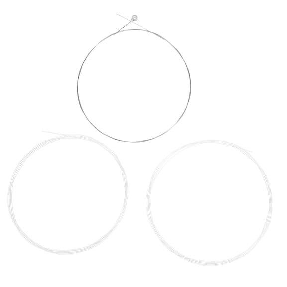 SEWOART 3Pcs Professional Nylon Balalaika White for Clear Sound