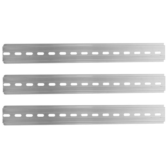 SEWOART 3Pcs Aluminum Din Rails Slotted Metal Rails for Electrical Industry Components