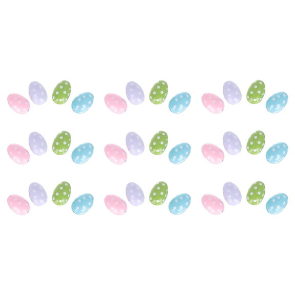 SEWOART Easter Wooden Beads Assorted Color Egg Shape Durable for DIY Use