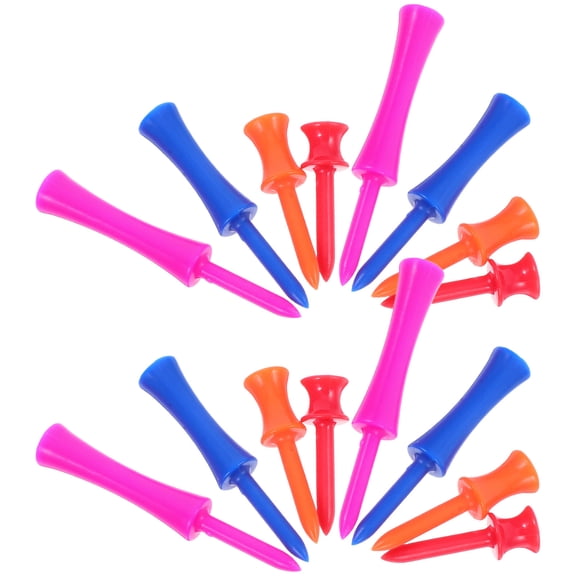 SEWOART Golf Tee Set ABS Plastic Assorted Color Easy Spotting for Practice 40Pcs