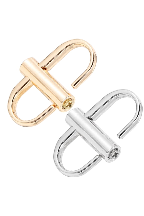 4Pcs Plated Silver Metal Buckles for Bag Strap Adjustable Chain Strap Buckles Screw Fastening Accessories for DIY