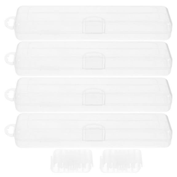 SEWOART Tableware Storage Case Transparent PP For Daily Life 4pcs