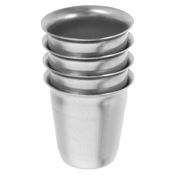 SEWOART 4Pcs Elegant Stainless Steel Chalice Wine Glass Set for Family and Sacred Occasions