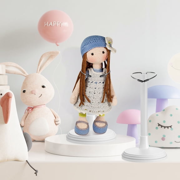 SEWOART Stuffed Animal Stand Plastic Doll Stands 4Pcs