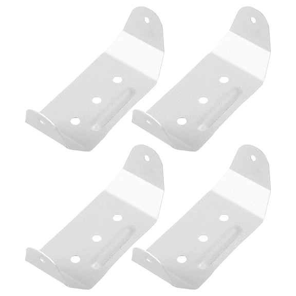 SEWOART Downspout Bracket, White, Durable Aluminum, Concealed Hangers, Versatile Use, 4Pcs