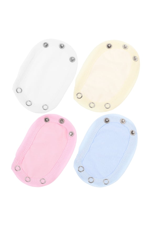 4Pcs Snap Extenders For Baby Jumpsuits Adjustable Fit Cotton And Aluminum Assorted Colors