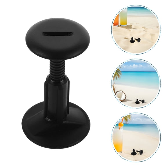 SEWOART 4Pcs Black Surfboard Leash Mount Plugs Secure Plastic Replacement for Surfboard and Paddleboard Gear