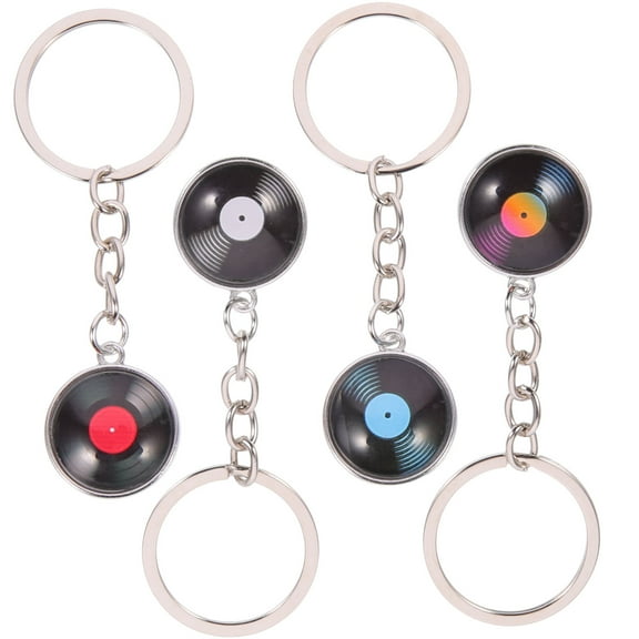 SEWOART Metal Vinyl Record Keyring Assorted Color for Bag Decoration