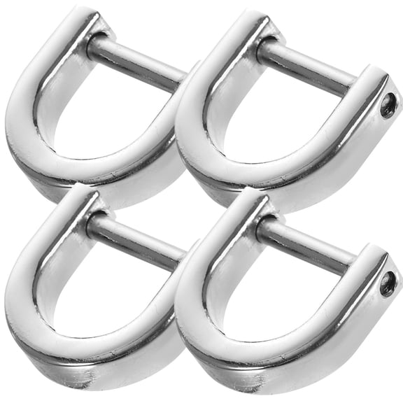 SEWOART Handbag D Ring Zinc Alloy White Nickel 4PCS
