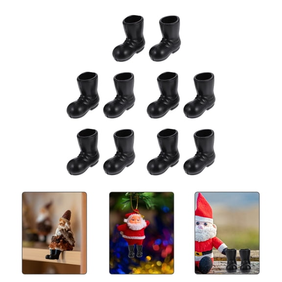 SEWOART Mini Boots Mini Christmas Shoes Models Black 5 Pairs