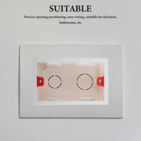 SEWOART 5 Pcs Hidden Wiring Junction Box Plastic White For Homeowners And Electricians