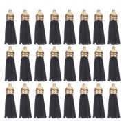 SEWOART Handmade Black Tassels for Accessories, Lightweight and Portable 50Pcs