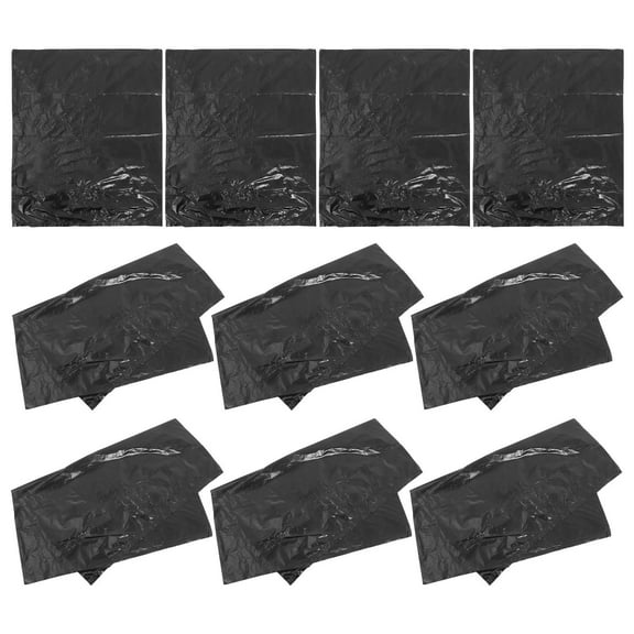 SEWOART 50Pcs Large Rubbish Bag Black Hdpe Durable Garbage Bags with Good Toughness for Storage