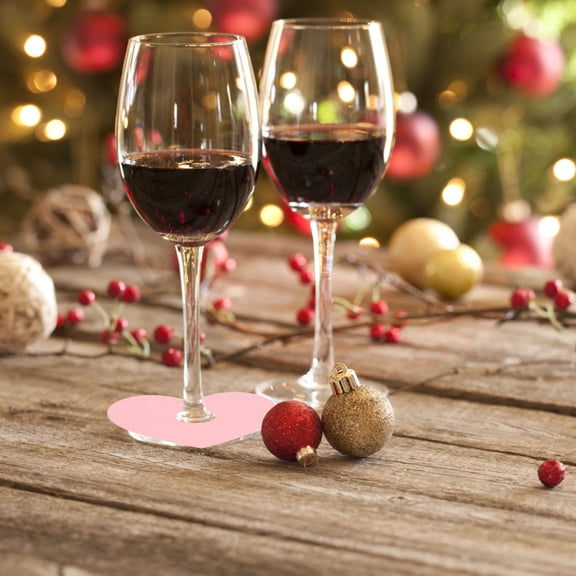 SEWOART 50Pcs Heart Shaped Drink Markers Paper Tags for Glass Identification At Weddings