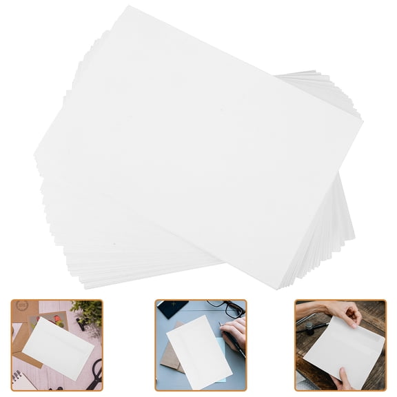 SEWOART White Paper Envelopes Self Seal for Wedding Invitations and Greeting Cards 50Pcs