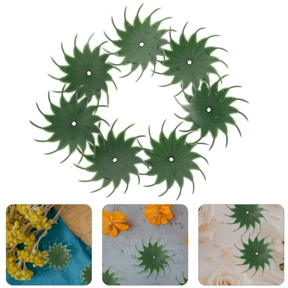 SEWOART Green Plastic Sepals Floral for Crafts and Decorations, 50 Pieces