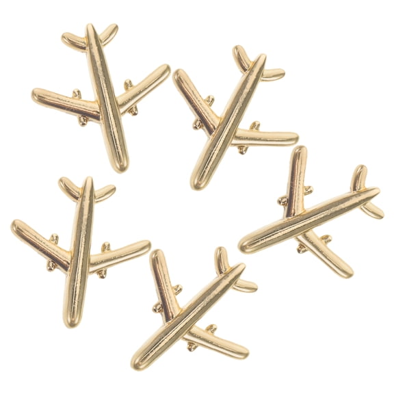 SEWOART 5Pcs Small Aircraft Brooch Pins Metal Airplane Accessories for Backpack Shirt