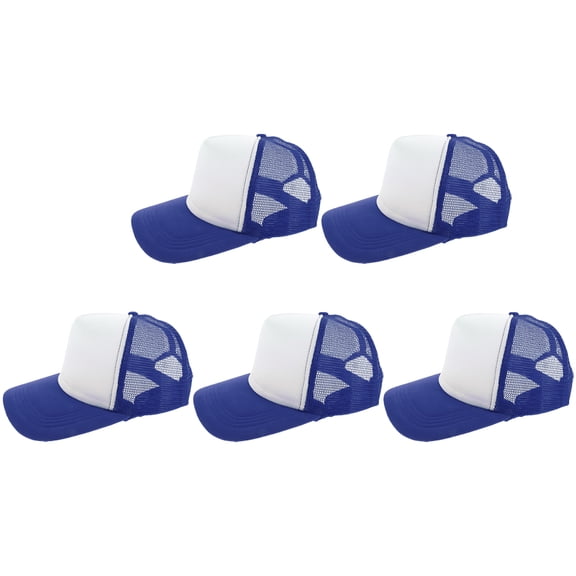 SEWOART 5-Pack Mesh Baseball Caps Heat Transfer Blanks for Sublimation, Custom Printing and Casual Wear