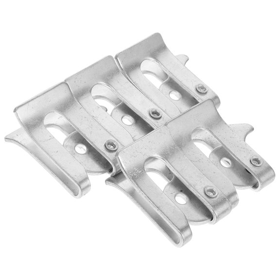 SEWOART 5Pcs Pig Farm Fence Latch Metal Gate Lock with Flexible Switch Mechanism for Secure Enclosure Plated Silver