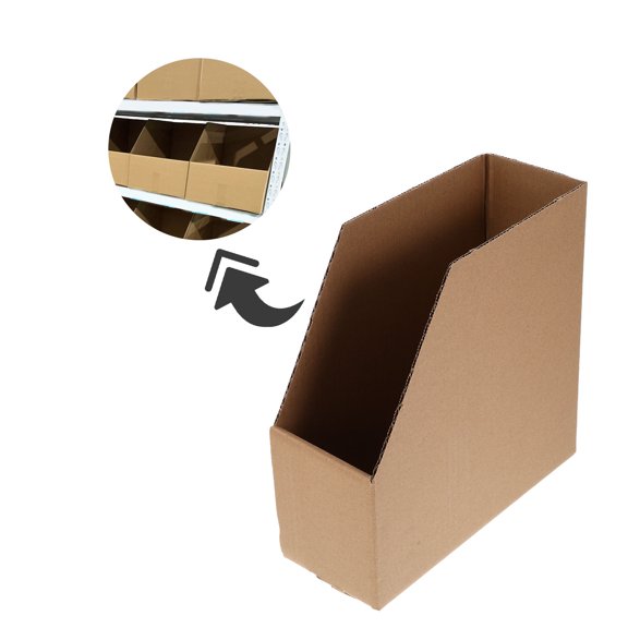 SEWOART 5Pcs Rectangular Cardboard Bins for Smart Organization in Office and Shop